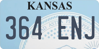 KS license plate 364ENJ