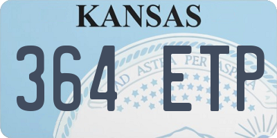 KS license plate 364ETP