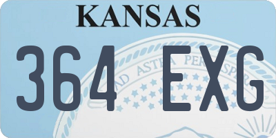 KS license plate 364EXG