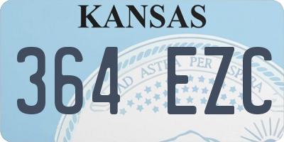 KS license plate 364EZC