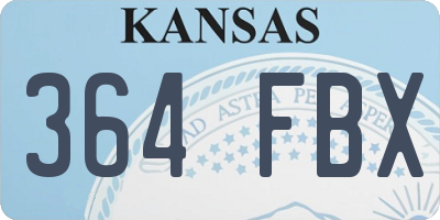 KS license plate 364FBX