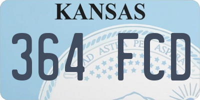 KS license plate 364FCD