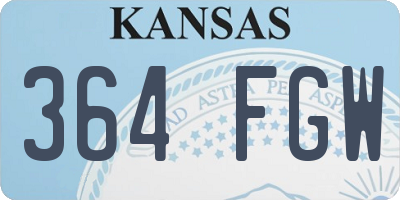 KS license plate 364FGW