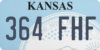KS license plate 364FHF