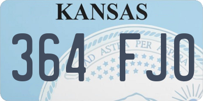 KS license plate 364FJO