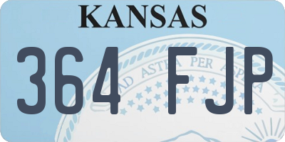 KS license plate 364FJP