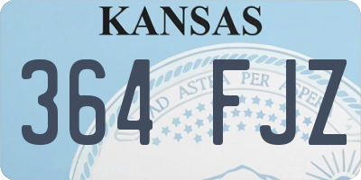 KS license plate 364FJZ