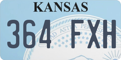 KS license plate 364FXH