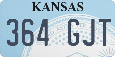 KS license plate 364GJT