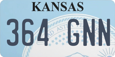 KS license plate 364GNN