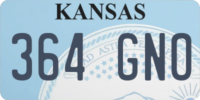 KS license plate 364GNO