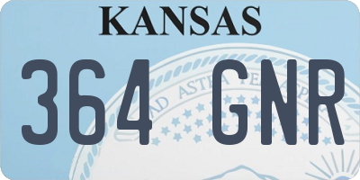 KS license plate 364GNR