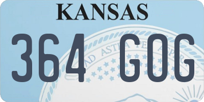 KS license plate 364GOG