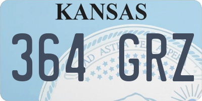KS license plate 364GRZ