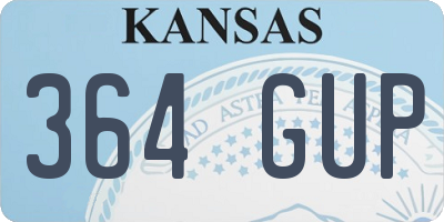 KS license plate 364GUP