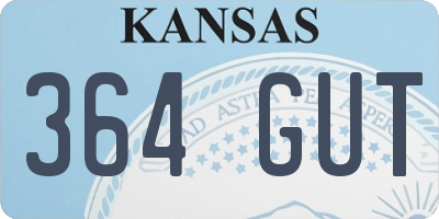 KS license plate 364GUT