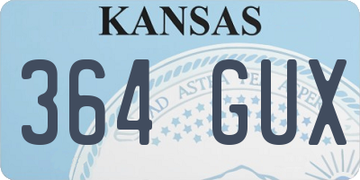 KS license plate 364GUX