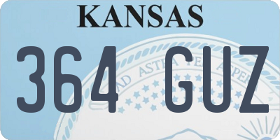 KS license plate 364GUZ