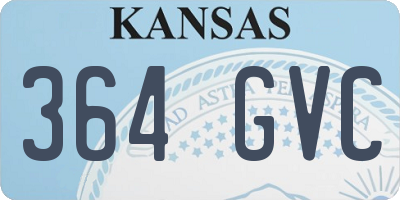 KS license plate 364GVC
