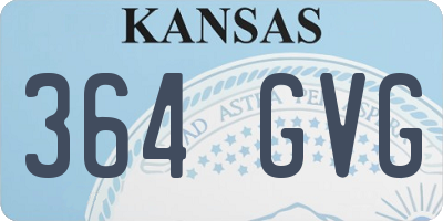 KS license plate 364GVG