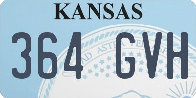 KS license plate 364GVH