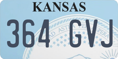 KS license plate 364GVJ