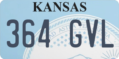 KS license plate 364GVL