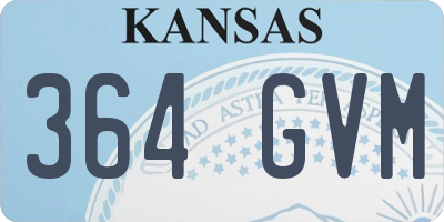 KS license plate 364GVM