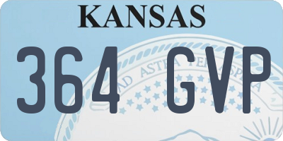 KS license plate 364GVP