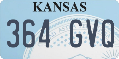 KS license plate 364GVQ