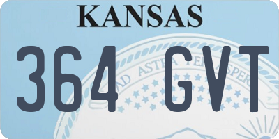 KS license plate 364GVT