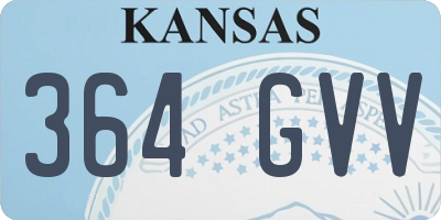 KS license plate 364GVV