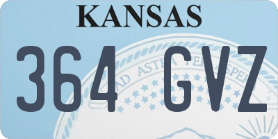 KS license plate 364GVZ
