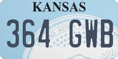 KS license plate 364GWB