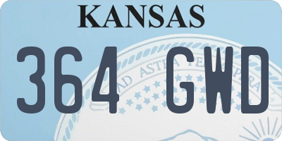 KS license plate 364GWD