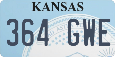 KS license plate 364GWE