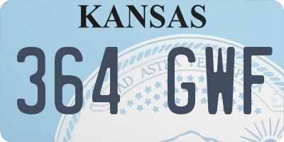 KS license plate 364GWF
