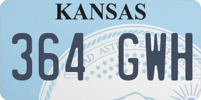 KS license plate 364GWH