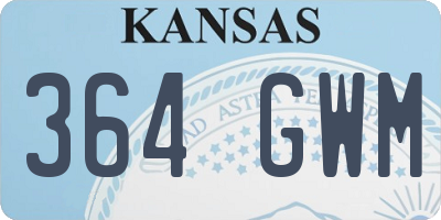 KS license plate 364GWM