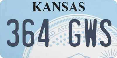KS license plate 364GWS