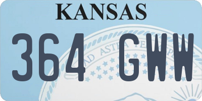 KS license plate 364GWW