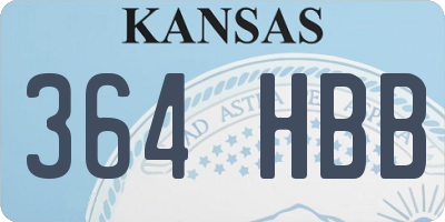 KS license plate 364HBB