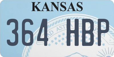 KS license plate 364HBP