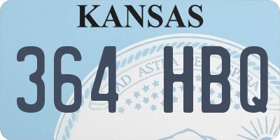 KS license plate 364HBQ