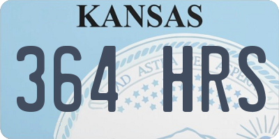 KS license plate 364HRS