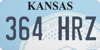 KS license plate 364HRZ