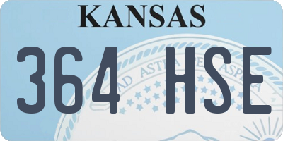 KS license plate 364HSE