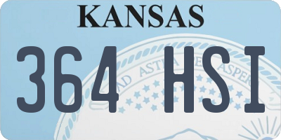 KS license plate 364HSI