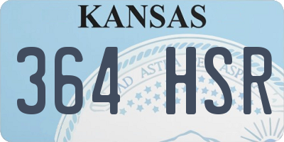 KS license plate 364HSR
