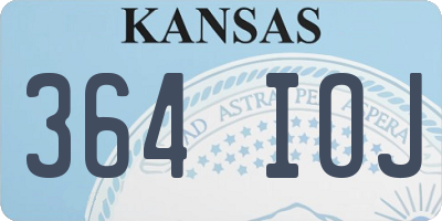 KS license plate 364IOJ